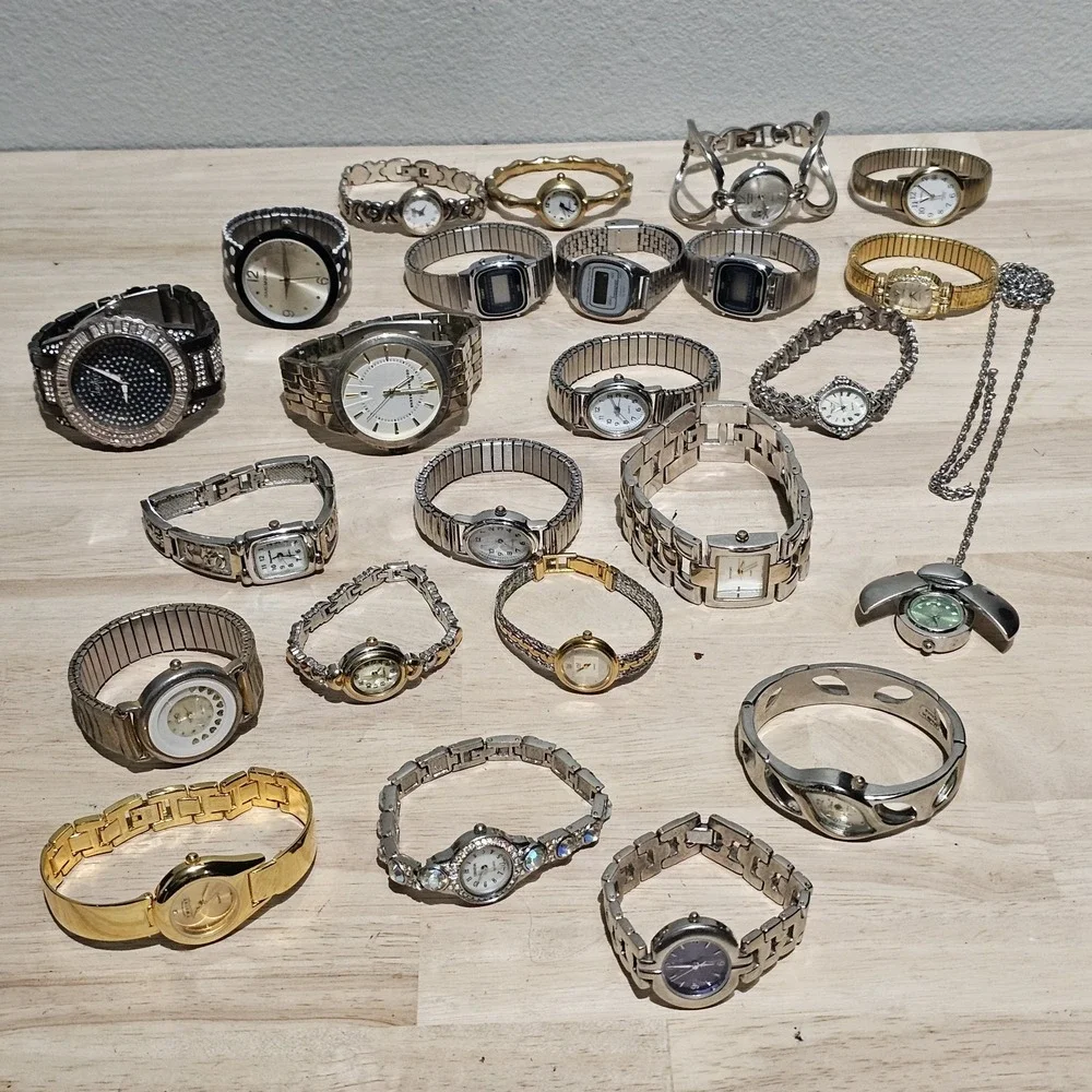 Lot Of 24 Vintage And Fashion Watches Casio, Timex, Innocron, Geoffrey Beene